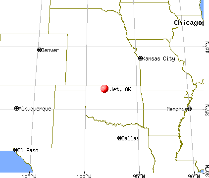 Jet, Oklahoma map