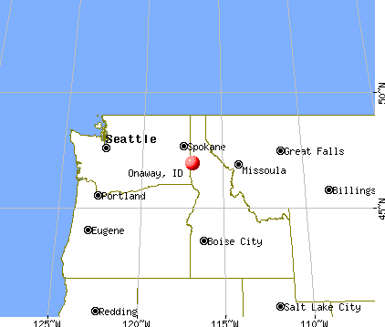 Onaway, Idaho map