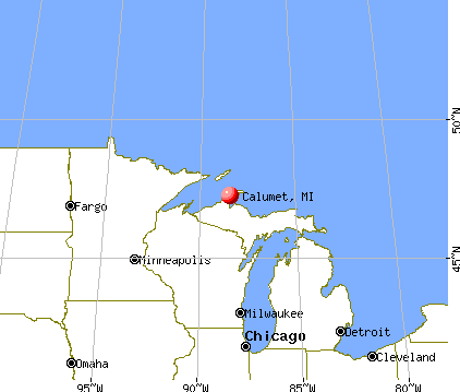 Calumet, Michigan map
