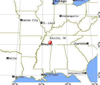Enville, Tennessee map