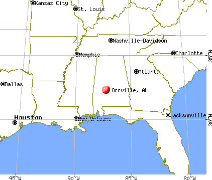 Orrville, Alabama map