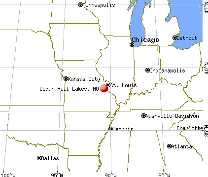 Cedar Hill Lakes, Missouri map
