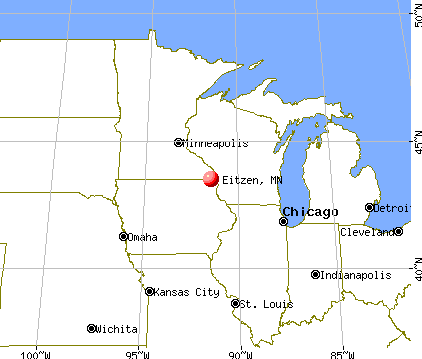 Eitzen, Minnesota map