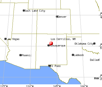 Los Cerrillos, New Mexico map