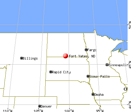 Fort Yates, North Dakota map