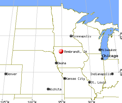 Rembrandt, Iowa map