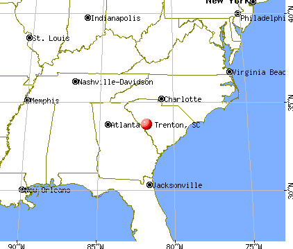 Trenton, South Carolina map