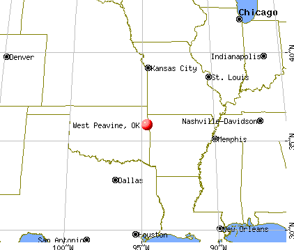 West Peavine, Oklahoma map