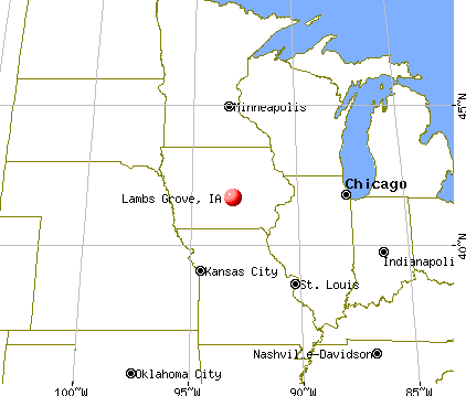 Lambs Grove, Iowa map