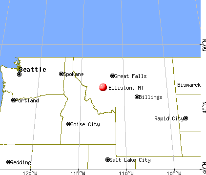 Elliston, Montana map