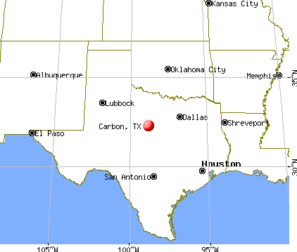 Carbon, Texas map