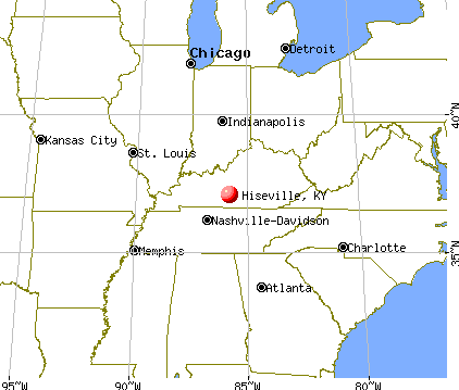 Hiseville, Kentucky map