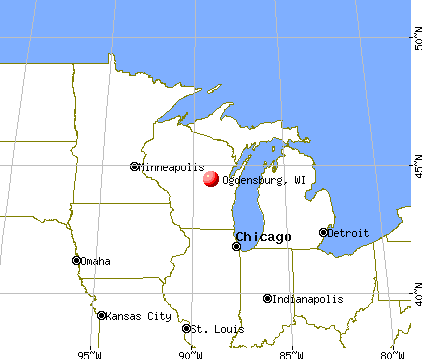 Ogdensburg, Wisconsin map
