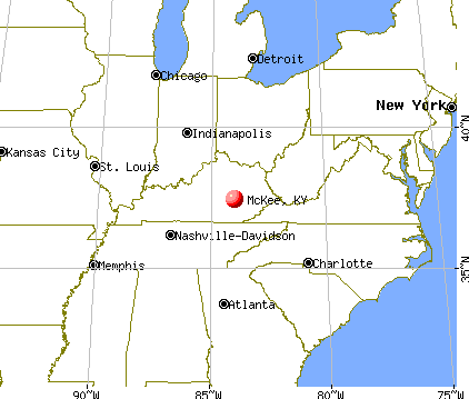 McKee, Kentucky map