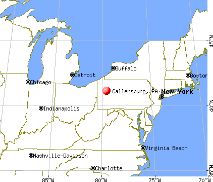 Callensburg, Pennsylvania map
