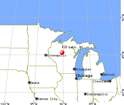 Rib Lake, Wisconsin map