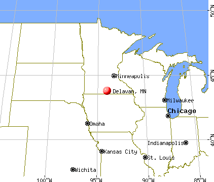 Delavan, Minnesota map