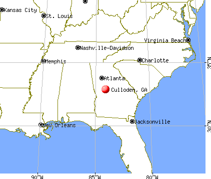 Culloden, Georgia map