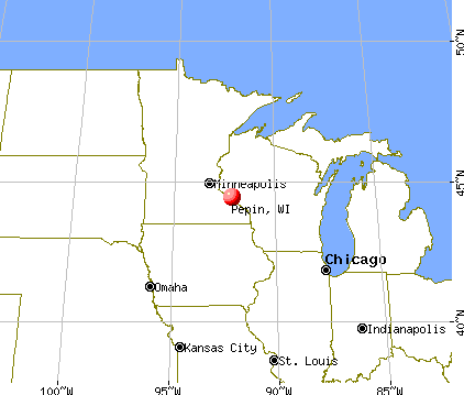 Pepin, Wisconsin map