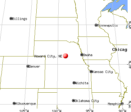 Howard City, Nebraska map