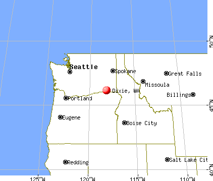 Dixie, Washington map