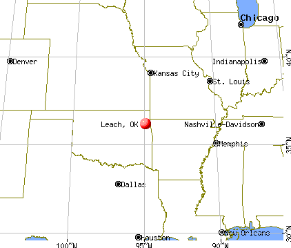 Leach, Oklahoma map