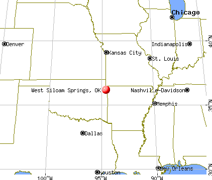 West Siloam Springs, Oklahoma map