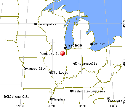 Reddick, Illinois map