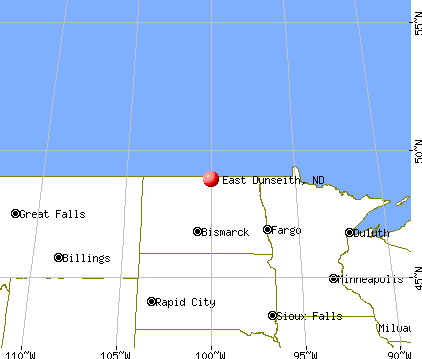 East Dunseith, North Dakota map