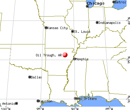 Oil Trough, Arkansas map