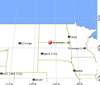McIntosh, South Dakota map
