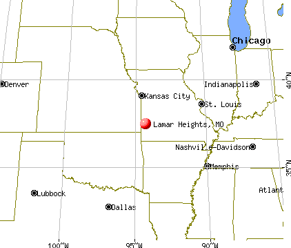 Lamar Heights, Missouri map