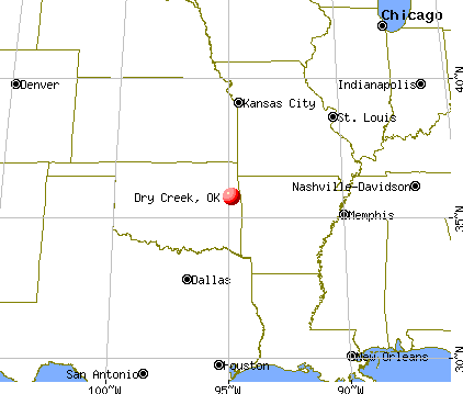 Dry Creek, Oklahoma map