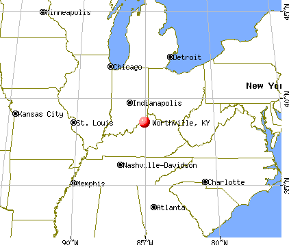 Worthville, Kentucky map
