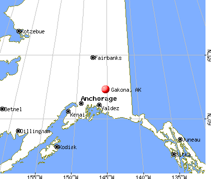 Gakona, Alaska map