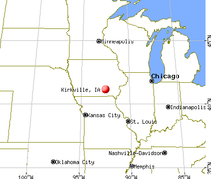 Kirkville, Iowa map
