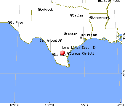 Loma Linda East, Texas map