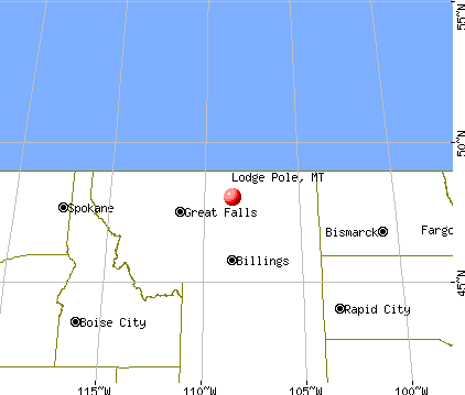 Lodge Pole, Montana map