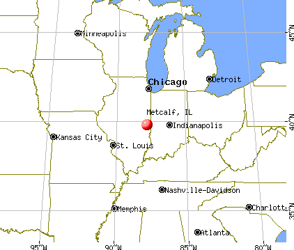 Metcalf, Illinois map