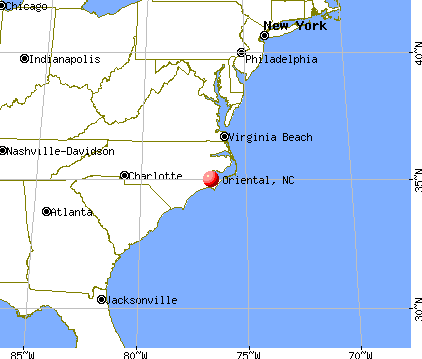 Oriental, North Carolina map