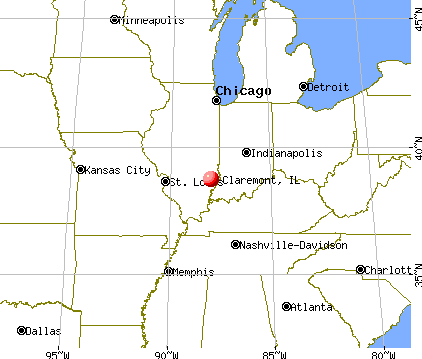 Claremont, Illinois map