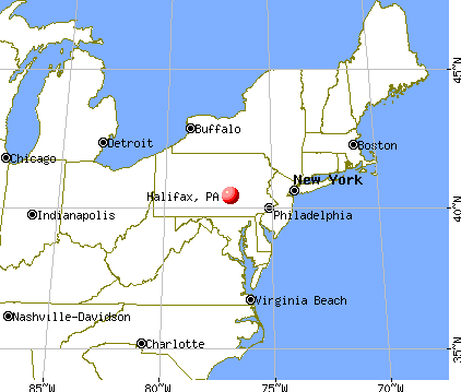 Halifax, Pennsylvania map