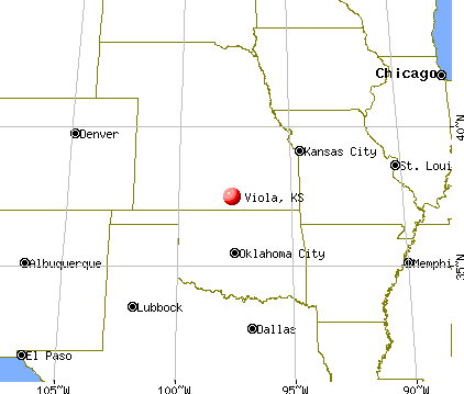 Viola, Kansas map