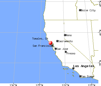 Tomales, California map