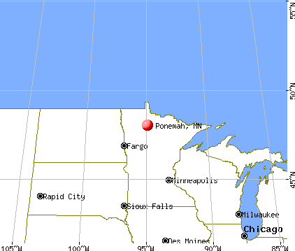 Ponemah, Minnesota map