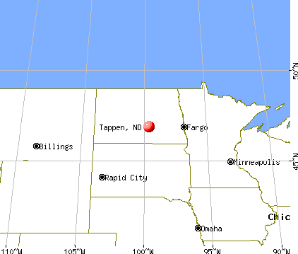Tappen, North Dakota map