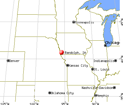 Randolph, Iowa map
