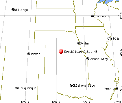 Republican City, Nebraska map