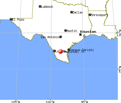 Realitos, Texas map