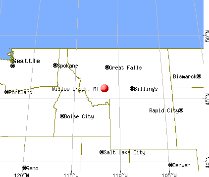 Willow Creek, Montana map